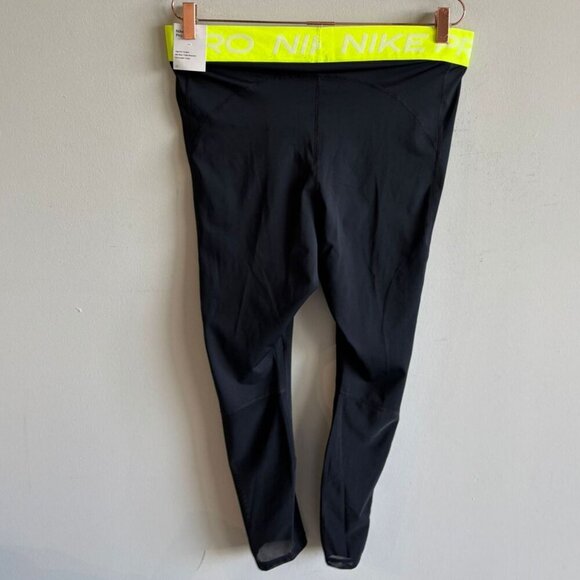 Nike Pro Womens Mid Rise Tight Fit Full Length Leggings Black Size XL - Picture 8 of 9